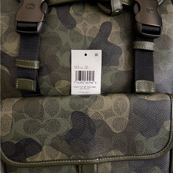 Coach-League Flap Backpack In Signature Camo Print - Picture 7 of 7